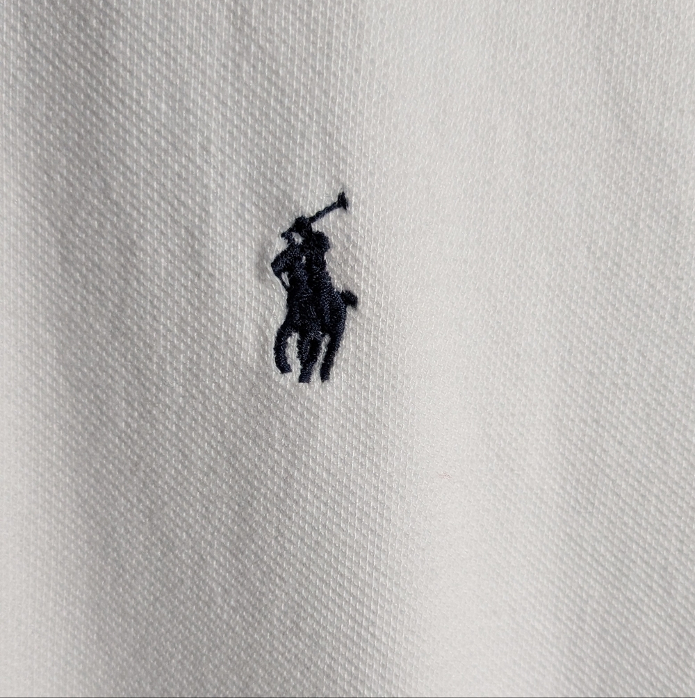 ❤️ Polo by Ralph Lauren White Polo Short Sleeve Collar Shirt Size XL 20 - Picture 4 of 7